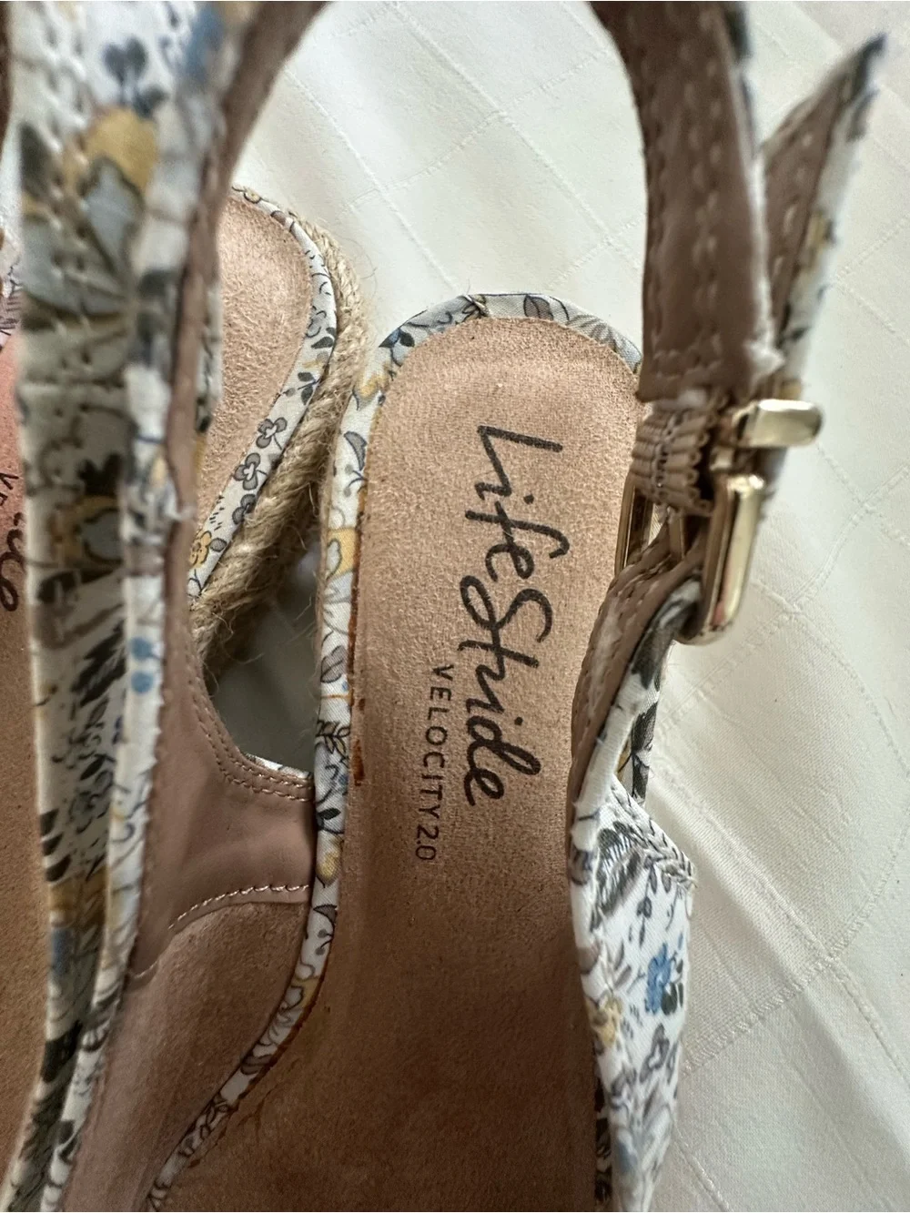 Life Stride Floral Slingback Espadrille Wedges! Super comfy and Cute!